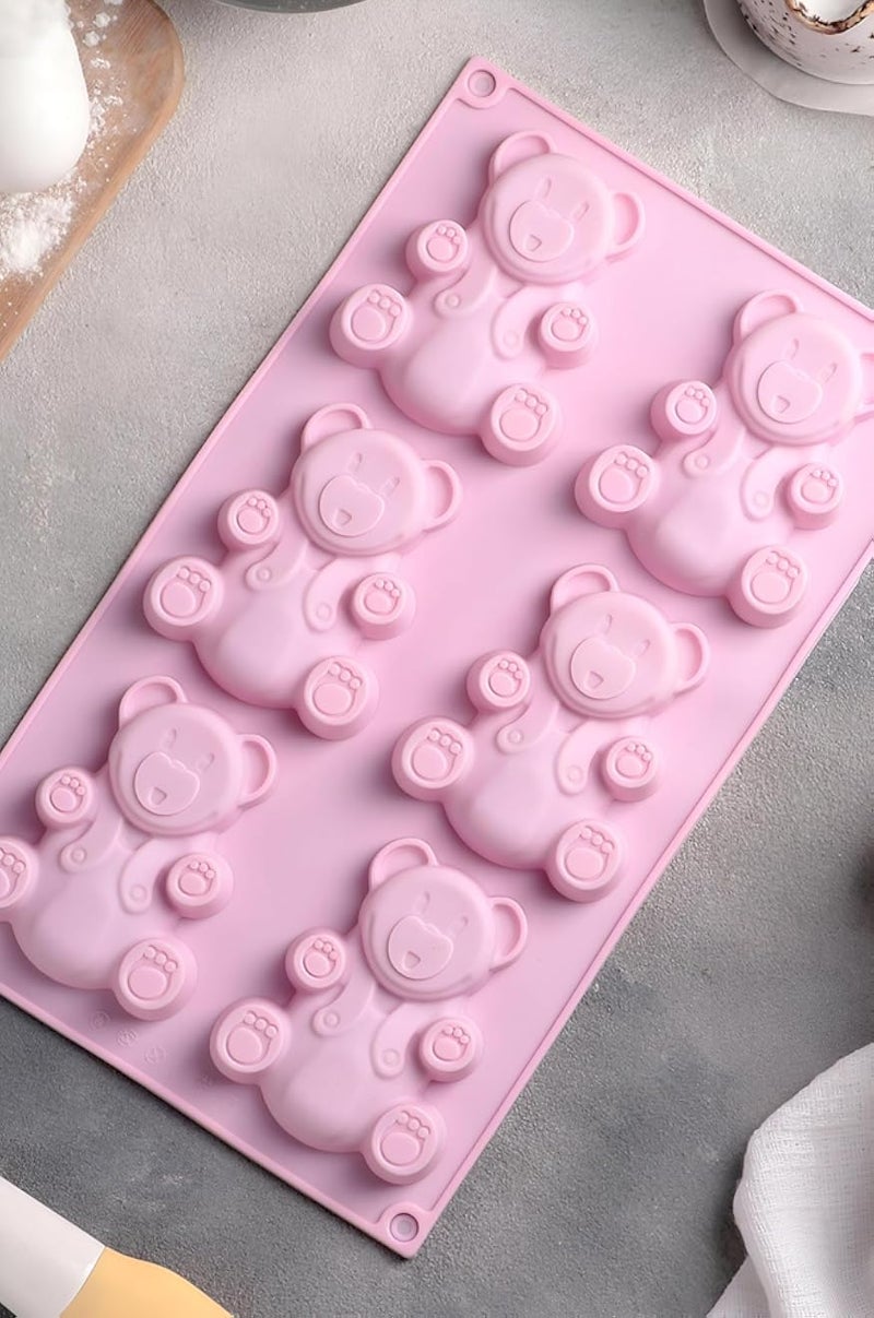 Magic Bear Ice Cube Maker, 4 Animal Shape Silicone Molds for Making Unique Ice Maker for Coffee Milk Tea Drinks, Reusable and Perfect for Entertainment